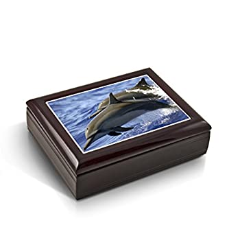 楽天スカイマーケットプラス【中古】【輸入品・未使用】Graceful Dolphin Duo Frolicking Through波タイルMusicalジュエリーボックス 298. Parade of the Wooden Soldiers MBA-44TL-Dolphins