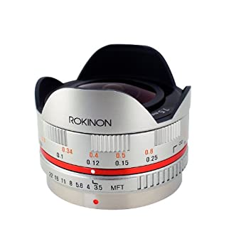 【中古】【輸入品 未使用】Rokinon FE75MFT-S 7.5mm F3.5 UMC 魚眼レンズ マイクロフォーサーズ (オリンパスペンとパナソニック) シルバー
