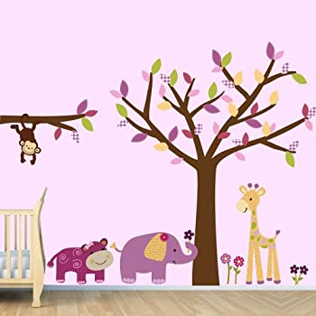 šۡ͢ʡ̤ѡFabric Tree, Lil Friends Jungle Tree Wall Decals, Jungle Stickers by Nursery Decals and More