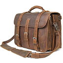 【中古】【輸入品・未使用】Texbo メンズ 厚手牛革レザー 16インチ ノートパソコン ショルダー メッセンジャーバッグ ブリーフケース トート