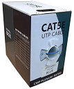 【中古】【輸入品・未使用】CAT5E PLENUM 1000FT ソリッド350MHZ 24AWG UTP バルク ブルー CMP ネットワークLANケーブル