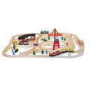 【中古】【輸入品・未使用】Melissa & Doug 木製鉄道セット 130ピース ? 木製列車セット 対象年齢3歳以上