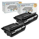 【中古】【輸入品・未使用】LD 再生トナーカートリッジ Lexmark 64015HA用 大容量 ブラック 2個パック(4)