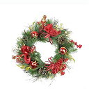 【中古】【輸入品・未使用】Northlight オーナメント ベリーゴールド グリッター 人工クリスマスリース ライトなし 26インチ レッド(3)