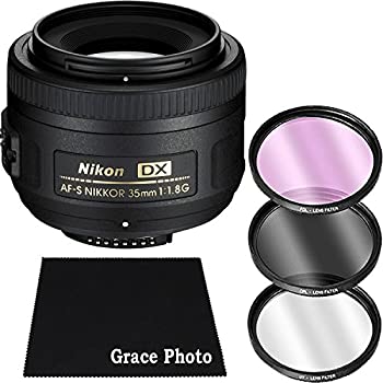 【中古】【輸入品・未使用】Nikon af-s DX Nikkor 35?mm f / 1.8gレンズバンドルfor Nikon DSLRカメラ(ホワイトボックス)
