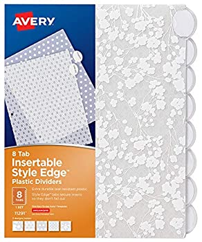 楽天スカイマーケットプラス【中古】【輸入品・未使用】Avery Style Edge 挿入可能 プラスチックディバイダー 8タブ 1セット ファッションデザイン 24パック （11291）