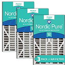 【中古】【輸入品・未使用】Nordic Pure 16x25x3 MERV 14 Trion Bear Cub 266649-101 交換用プリーツAC炉エアフィルター 3パック