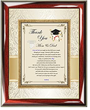 【中古】【輸入品・未使用】大学卒業Personalized Thank Youギフトの詩に両親ファミリ教育サポート詩壁プラークPlaque医療、法律、歯科学校卒...
