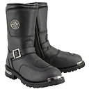 【中古】【輸入品・未使用】Milwaukee Leather MBM9070 メンズ ブラック エンジニアブーツ 反射パイピングとギアシフト保護 - 11.5