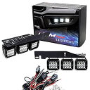 iJDMTOY 下部バンパーマウント ハイパワー トリプルポッド LEDフォグライトキット 2017-20 Ford Raptorに対応 (6) CREE 2x3 LEDポッドライト 高