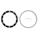 【中古】【輸入品・未使用】回転ベゼル+挿入for Rolex Sea Dweller 16600,16660ブラック