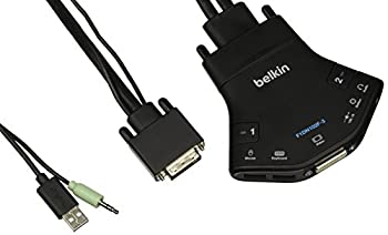 【中古】【輸入品・未使用】Belkin Secure 2-Port Flip DVI-D KVM with Audio, PP 3.0