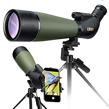 Rakuten - 【中古】【輸入品・未使用】Gosky 改良版 20-60x80 スポッティングスコープ 三脚付き キャリーバッグ付き BAK4 角度付きスコープ ターゲットシューティング 狩猟 バードウォ