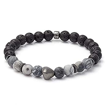 【中古】【輸入品・未使用】Tateossian ナゲットレインボージャスパー ジェムストーン ビーズブレスレ..