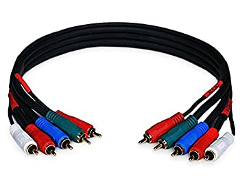 【中古】【輸入品 未使用】Monoprice 1.5ft 22AWG 5-RCA Component Video/Audio Coaxial Cable (RG-59/U) - Black by Monoprice