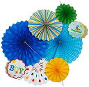 【中古】【輸入品・未使用】Baby Shower 'Ahoy Baby' Paper Fan Decorations (6pc) by Amscan