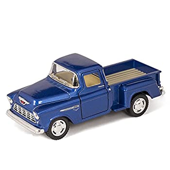 楽天スカイマーケットプラス【中古】【輸入品・未使用】Kinsmart 1955 Chevy Step side Pick-Up Die Cast Collectible Toy Truck, Blue