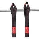 【中古】【輸入品・未使用】Fit Four ウエイトリフティングストラップ 日々の運動やオリンピックリフティング向け(ブラック&レッド) (インポート)