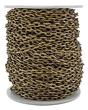 【中古】【輸入品・未使用】CleverDelights Cable Chain Spool - 30 Feet - Antique Bronze Color - 4x..
