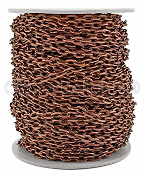 【中古】【輸入品・未使用】CleverDelights Cable Chain Spool - 30 Feet - Antique Copper Color - 4x..