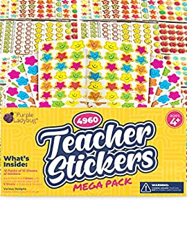 【中古】【輸入品 未使用】Teacher Stickers For Kids Mega Pack by Purple Ladybug Novelty, 4960 Reward Stickers Incentive Stickers for Teachers Classroom Schoo