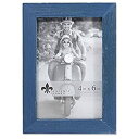 【中古】【輸入品・未使用】Lawrence Frames Woods 4x6 シャーロット風化ネイビーブルー写真フレーム