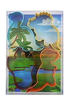 【中古】【輸入品・未使用】R & M International 2007 Dinosaur Cookie Cutters Brontosaurus, Triceratops, T-Rex, and Footprint, 4-Piece Set