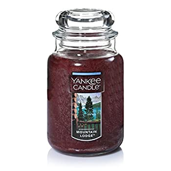 楽天スカイマーケットプラス【中古】【輸入品・未使用】Yankee Candle Lサイズ ジャーキャンドル、マウンテンロッジ Large Jar Candle ブラウン -P