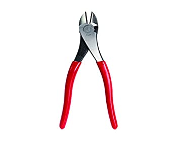 Jonard JIC-2488 Angled Head High Leverage Diagonal Cutter with Red Plastic Handle, 8-5/8 Length by Jonard Tools