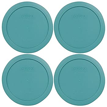 【中古】【輸入品・未使用】Pyrex 7201-PC ラウンド4カップストレージ蓋 ガラスボウル用 (4、ターコイズ)