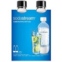【中古】【輸入品 未使用】SodaStream 食洗機対応 1L クラシック DWS 炭酸ボトル ブラック (ツインパック) 2本パック