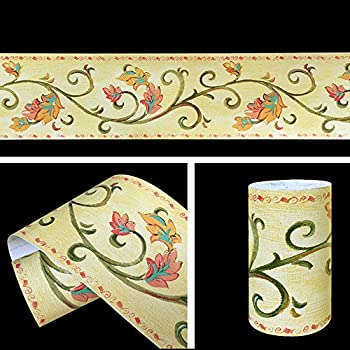 【中古】【輸入品・未使用】LoveFaye フルカラー葉トリムボーダー防水貼付 壁紙ボーダーシート 壁面装飾(3)