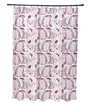 【中古】【輸入品・未使用】E by design 71 x 74, Fishwich, Animal Print Shower Curtain, Purple
