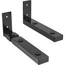 【中古】【輸入品・未使用】WALI センターチャンネル スピーカー 壁マウント デュアルブラケットホルダースタンド 最大30ポンド アーム延長調整 7~11.5インチ (SLK201) ブラ