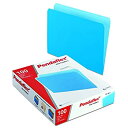 【中古】【輸入品・未使用】Two-Tone File Folders, Straight Cut, Top Tab, Letter, Blue/Light Blue, 100/Box (並行輸入品)