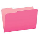 【中古】【輸入品・未使用】Two-Tone File Folders, 1/3 Cut Top Tab, Legal, Pink/Light Pink, 100/Box (並行輸入品)