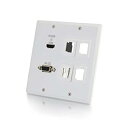 【中古】【輸入品・未使用】C2G TruLink Dual Gang HDMI+RS232+4 Keystone over Cat5 Transmitter -...