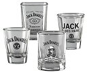【中古】【輸入品・未使用】Jack Daniel's Shot Glass Set of 4 by Jack Daniel's Licensed Barware