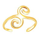 楽天スカイマーケットプラス【中古】【輸入品・未使用】14K Yellow Gold Swirl Design Cuff Style Adjustable Toe Ring