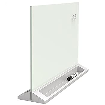 【中古】【輸入品・未使用】Quartet (カルテット) ガラスホワイトボード デスクトップパネル マグネット式 17インチ x 23インチ 表面ホワイトボード...