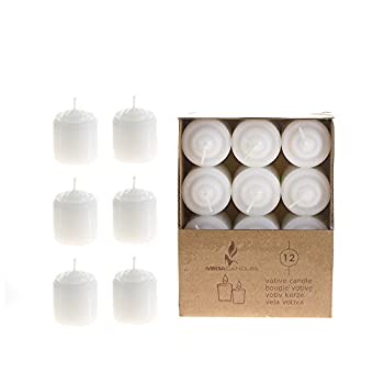 【中古】【輸入品・未使用】Mega Candles - Unscented 8 Hours Votive Candles - White, Set of 12 by Mega Candles [並行輸入品]