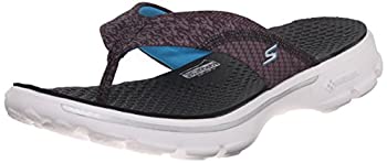 【中古】【輸入品・未使用】Skechers Performance Womens Go Walk Pizazz Flip Flop,Black/Multi/White,9 M US