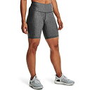 【中古】【輸入品・未使用】Under Armour Women's HeatGear Bike Shorts, Charcoal Light Heather/B...