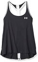 【中古】【輸入品・未使用】Under Armour Girls' Knockout Tank , Black (001)/White , Youth Large