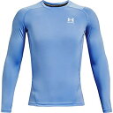 【中古】【輸入品・未使用】Under Armour Men's Armour HeatGear Compression Long-Sleeve T-Shirt , Carolina Blue (475)/White, 4X-Large