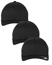 【中古】【輸入品・未使用】Flexfit メンズ アスレチック ベースボール フィットキャップ 3パック, ブラック, Large-X-Large