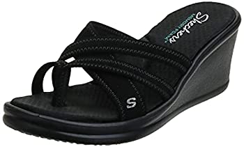 šۡ͢ʡ̤ѡSkechers Cali Women's Rumblers - Young At Heart Wedge Sandal, Black, 11 M US