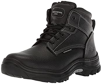 yÁzyAiEgpzSkechers for Work Men's Burgin-Tarlac Industrial Boot,black embossed leather,14 M US