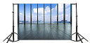 【中古】【輸入品・未使用】Yeele 10?x 8ft旅行ハワイアンビニール写真バックドロップSea View部屋ビジネスオフィスウィンドウResort写真背景...