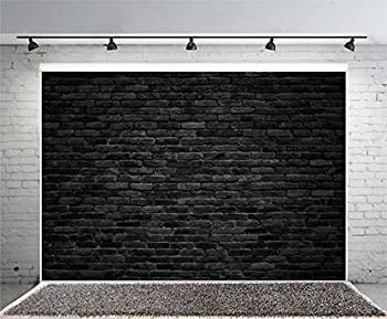 【中古】【輸入品・未使用】Yeele 5x4フィート レトロ ブラック レンガ 壁 背景 ビニールクロス ビンテ..